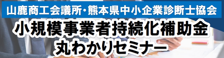 小規模事業者持続化補助金丸わかりセミナー開催のイメージ